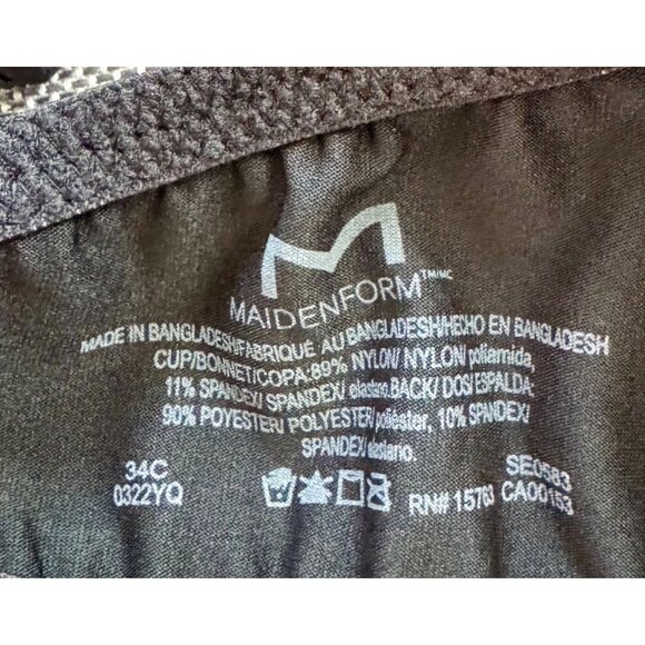 Maidenform Self Expressions Wireless T-Shirt Bra 38D Black Lace Modern Neckline - Picture 6 of 8